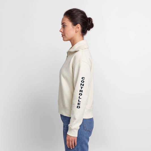Controlled Responsibility Half Zipper hell - Naturweiß