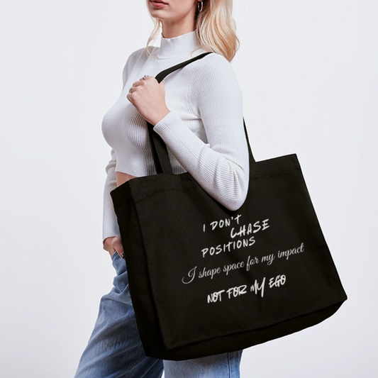 I don't chase positions Shopping Bag - Schwarz