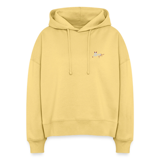 Ownerhsip is quiet Boxy Hoodie hell - Hellgelb