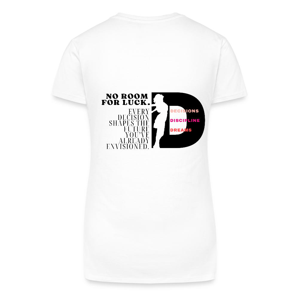 No room for luck T-Shirt V-Neck - Weiß