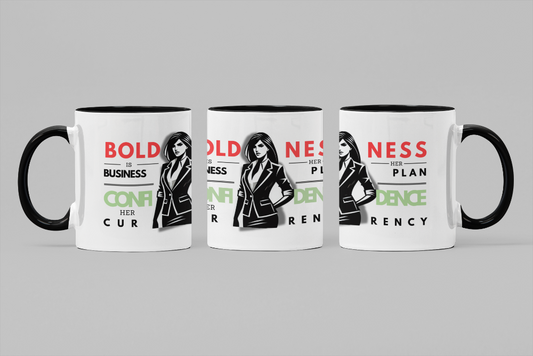 Boldness Tasse schwarz weiß