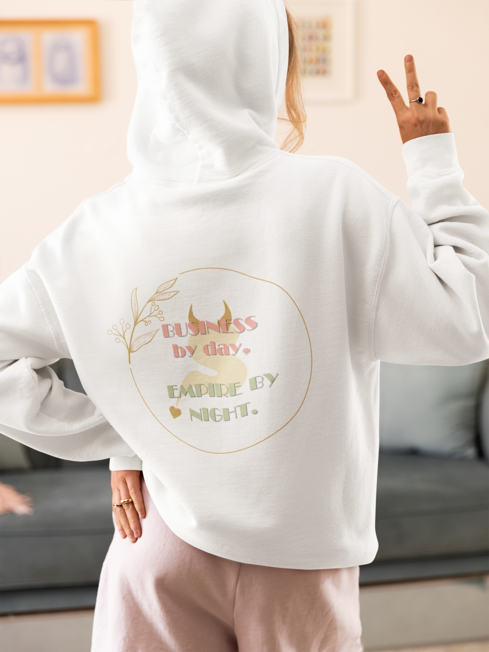 Business Empire Shegnature Hoodie weiß