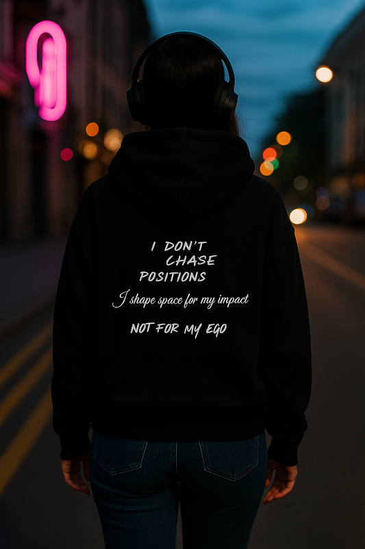 I don't chase positions Boxy Hoodie