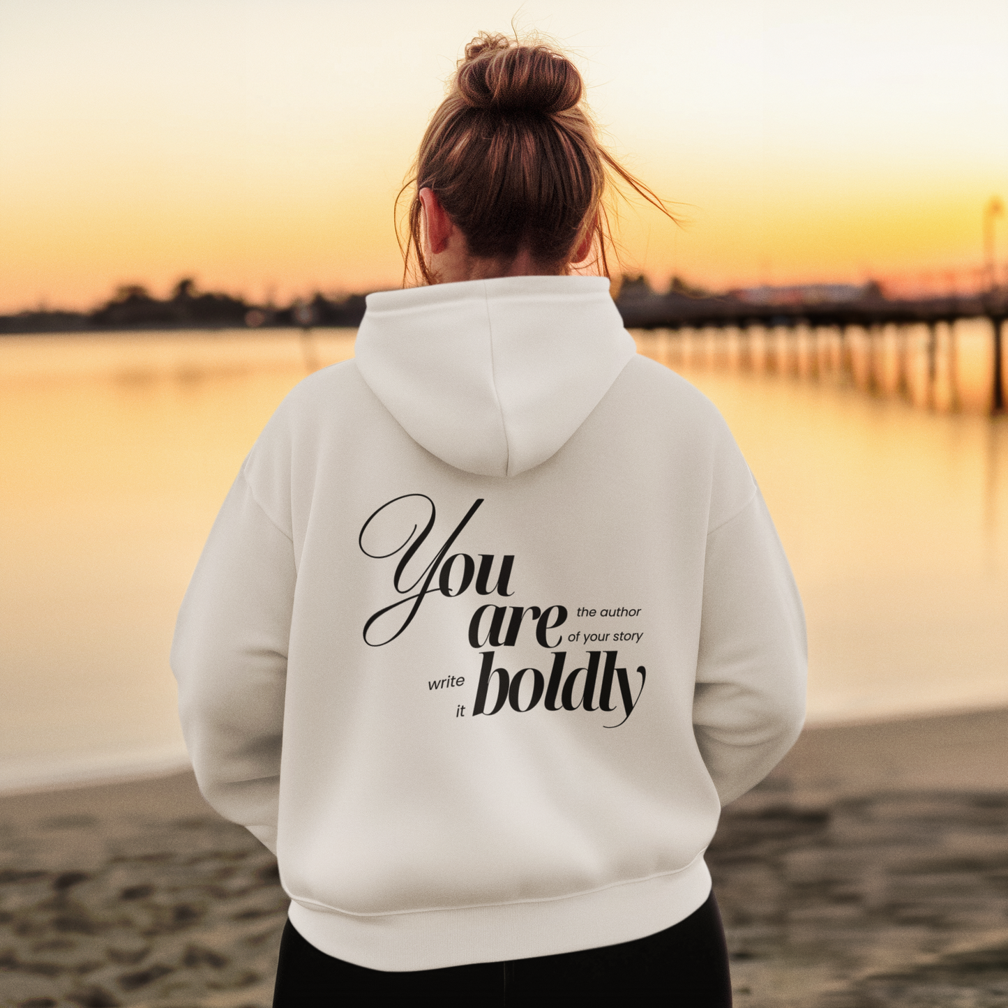 Your are bold Hoodie weiss