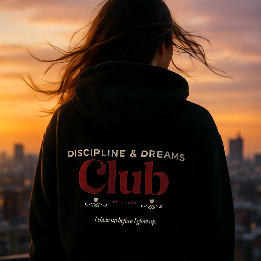Discipline & Dreams Club Boxy Hoodie