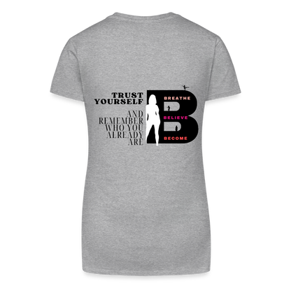 Trust Yourself T-Shirt V-Neck - Grau meliert