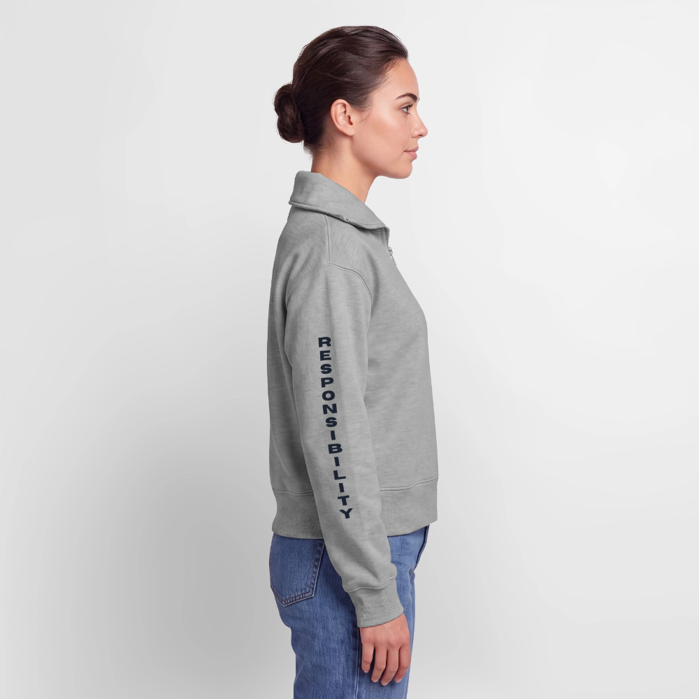 Controlled Responsibility Half Zipper hell - Grau meliert