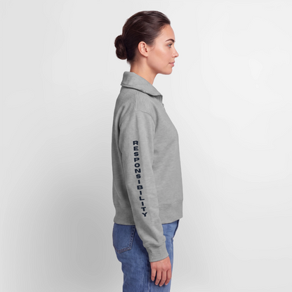 Controlled Responsibility Half Zipper hell - Grau meliert