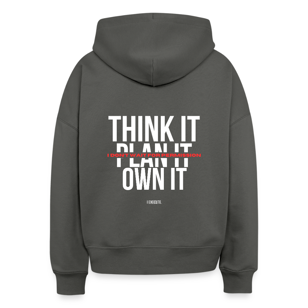 I execute Boxy Hoodie - Anthrazit