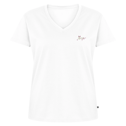 Control the pace Bio-T-Shirt mit V-Ausschnitt hell - Weiß