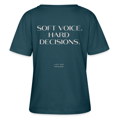 Soft Voice Hard Decisions T-Shirt Rundhals dunkel - Dunkles Petrol