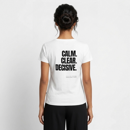 Calm Clear Decisive minimalistisches Statement Shirt