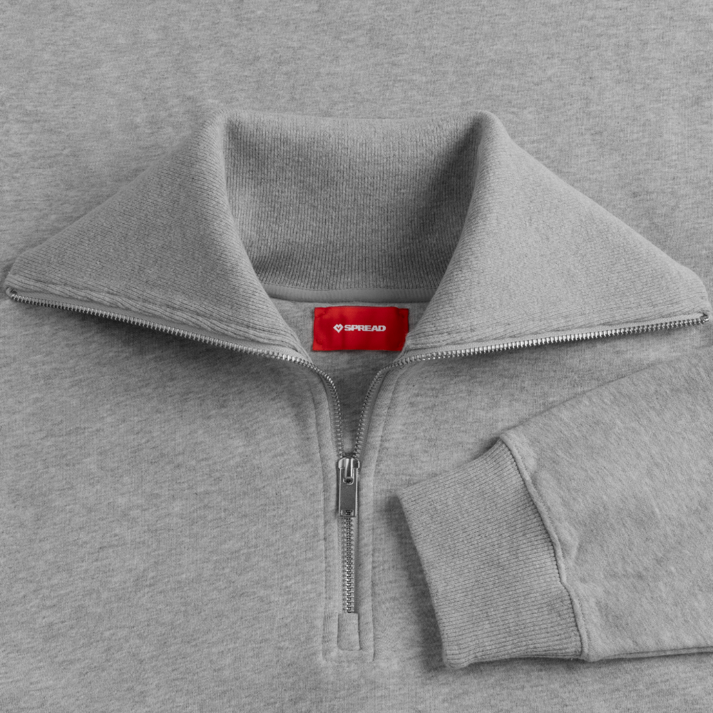Controlled Responsibility Half Zipper hell - Grau meliert
