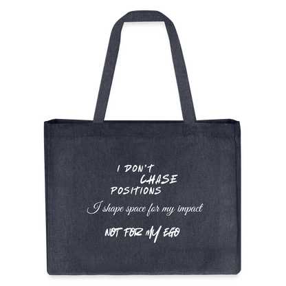 I don't chase positions Shopping Bag - midnight Blue