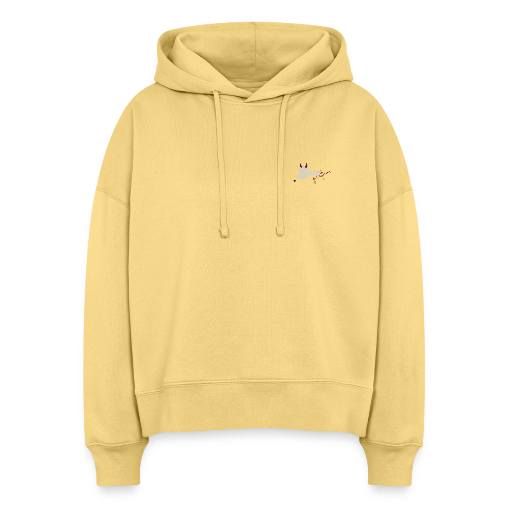 Boardroom & Boundaries Club Boxy Hoodie hell - Hellgelb