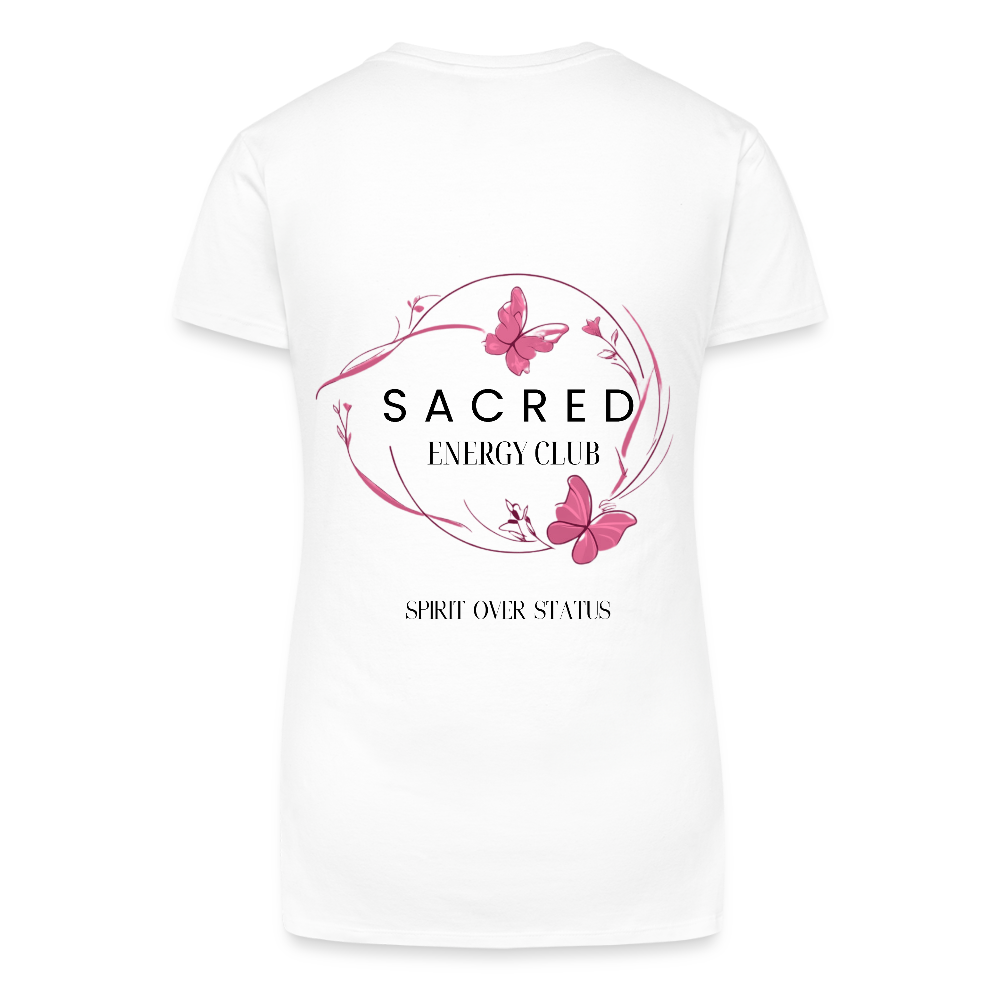 Sacred Energy Club T-Shirt V-Neck - Weiß