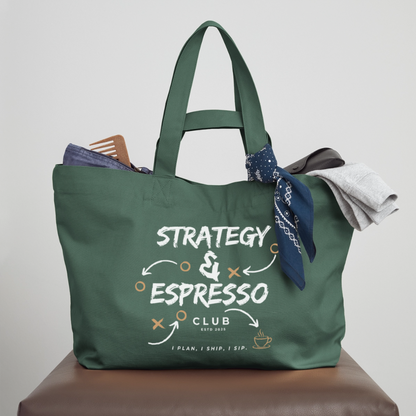 Strategy & Espresso Club Shopping Bag - Tiefes Teal 
