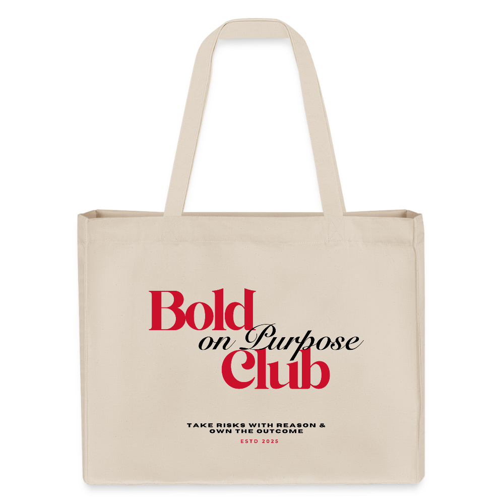 Bold on Purpose Club Shopping Bag - Naturweiß