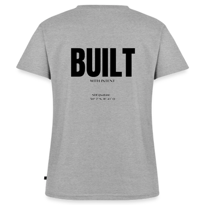 Built with intent hell Bio-T-Shirt mit V-Ausschnitt - Grau meliert