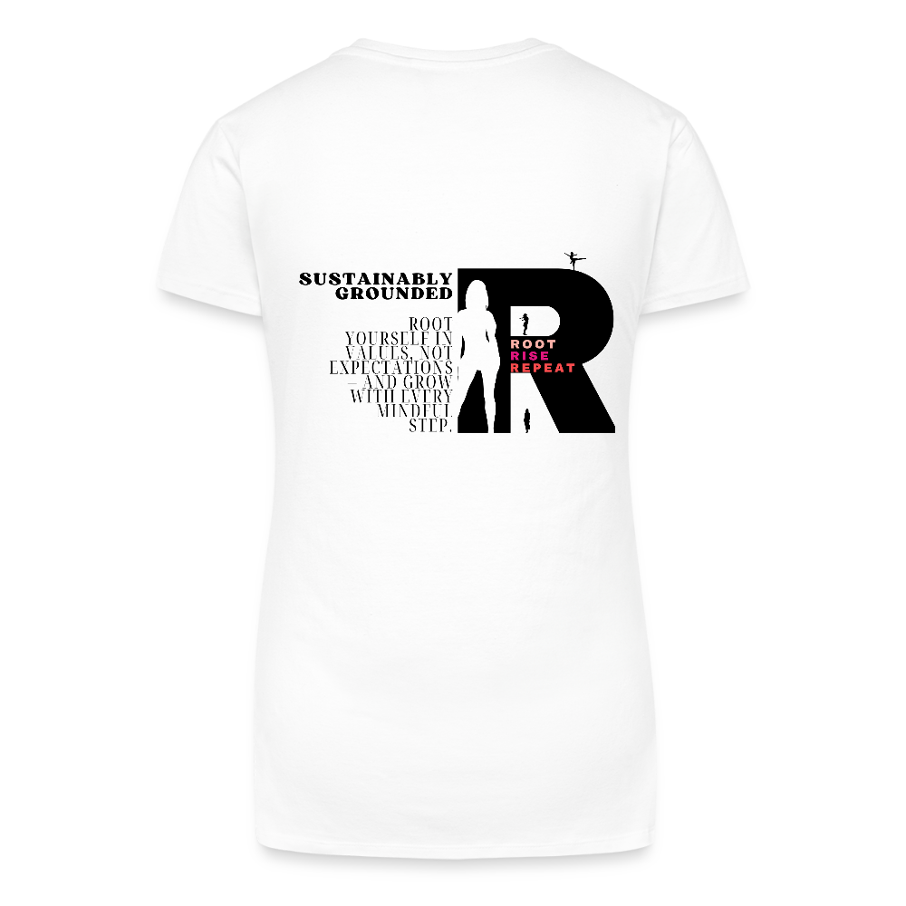 Sustainably Grounded T-Shirt V-Neck - Weiß