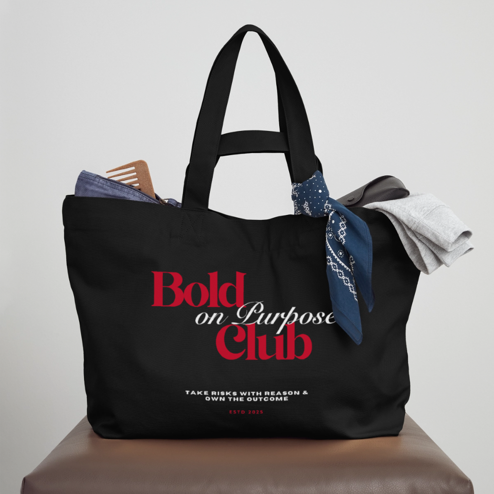 Bold on Purpose Club Shopping Bag - Schwarz