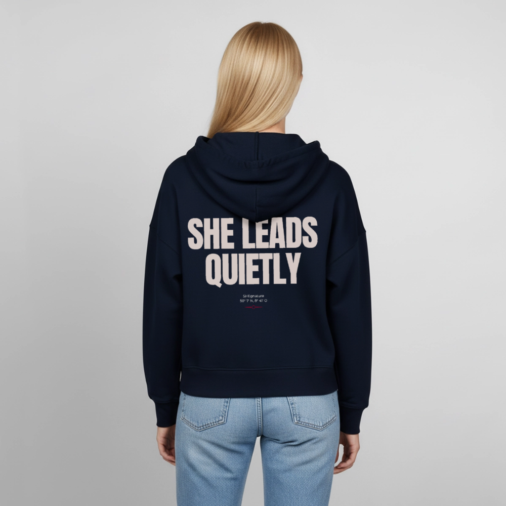 She leads quietly dunkel Boxy Zipper - Navy