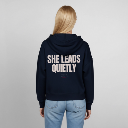 She leads quietly dunkel Boxy Zipper - Navy
