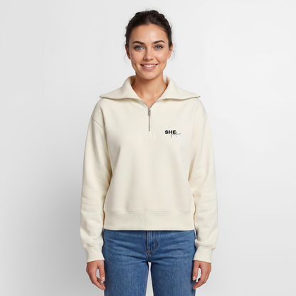 Controlled Responsibility Half Zipper hell - Naturweiß