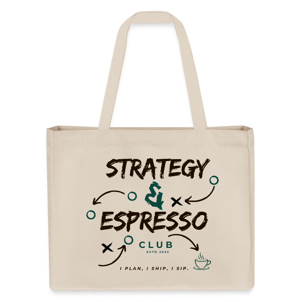 Strategy & Espresso Club Shopping Bag - Naturweiß