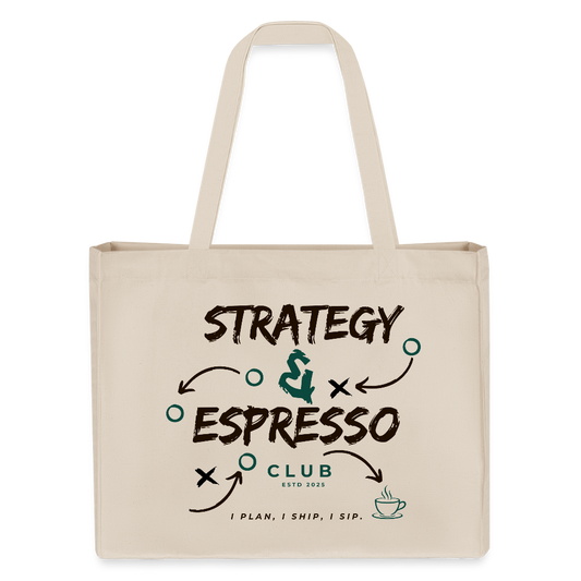 Strategy & Espresso Club Shopping Bag - Naturweiß