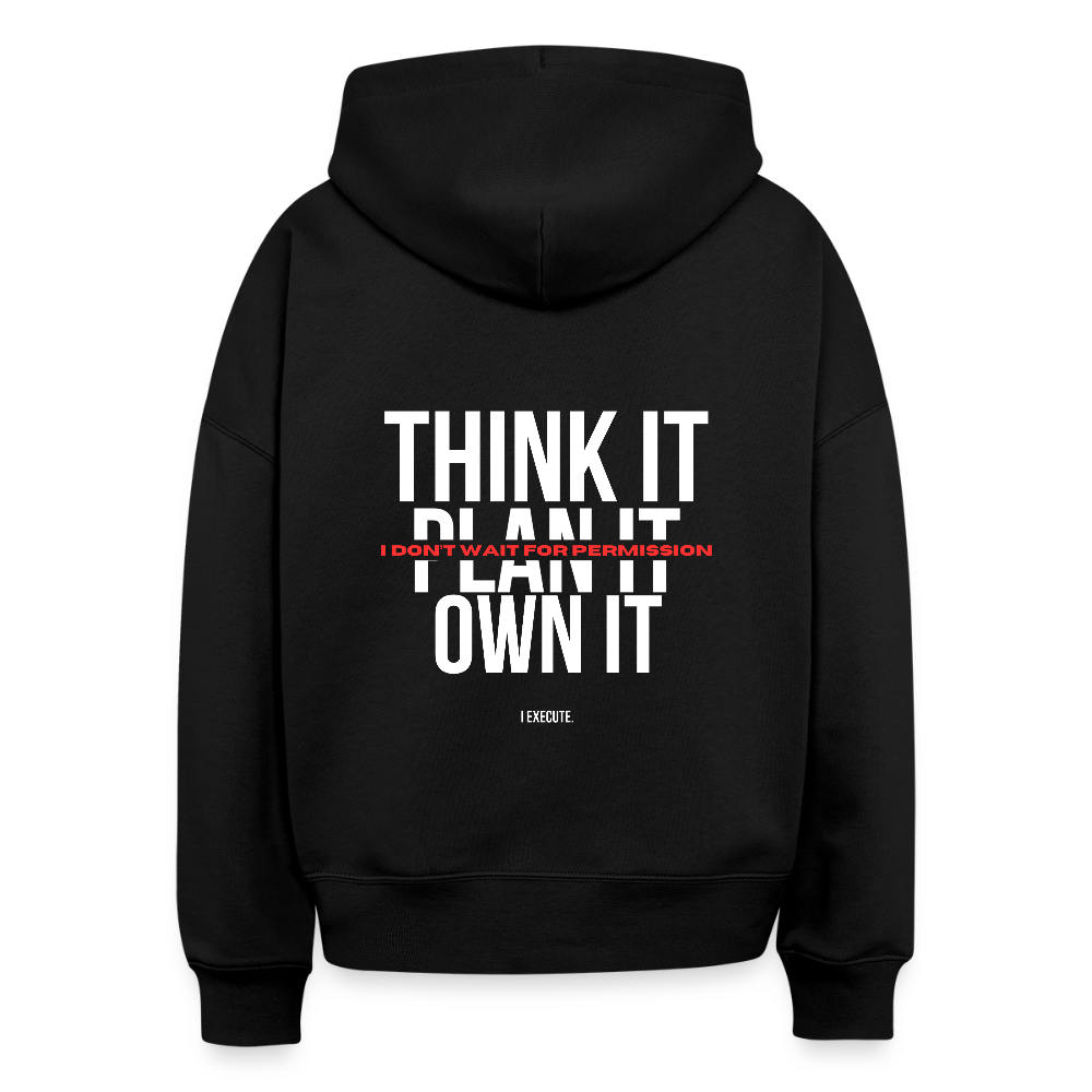 I execute Boxy Hoodie - Schwarz