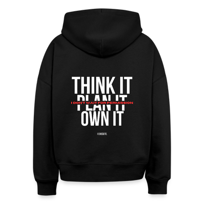 I execute Boxy Hoodie - Schwarz