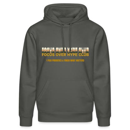 Focus over Hype Club Hoodie - Anthrazit