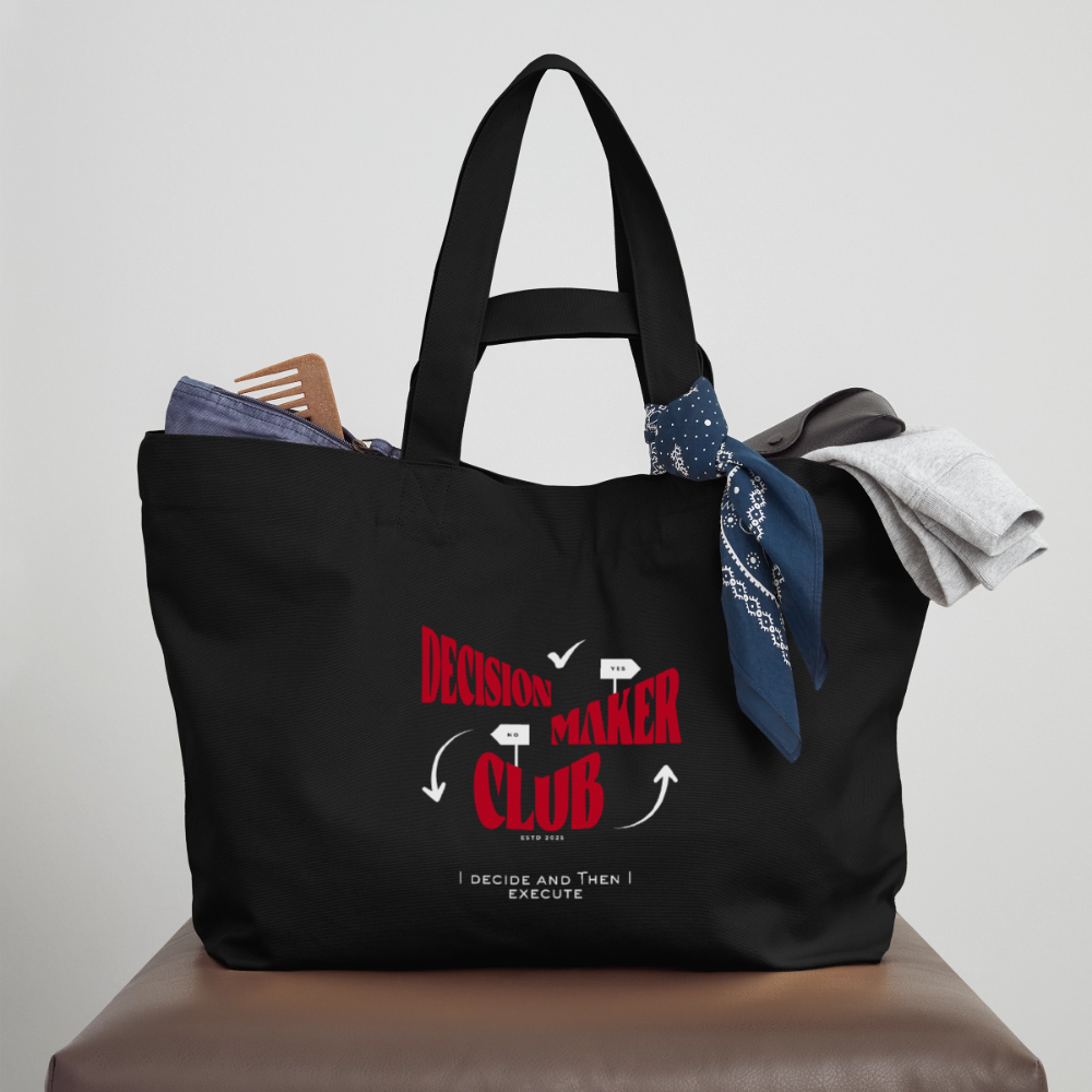 Decision Maker Club Shopping Bag - Schwarz