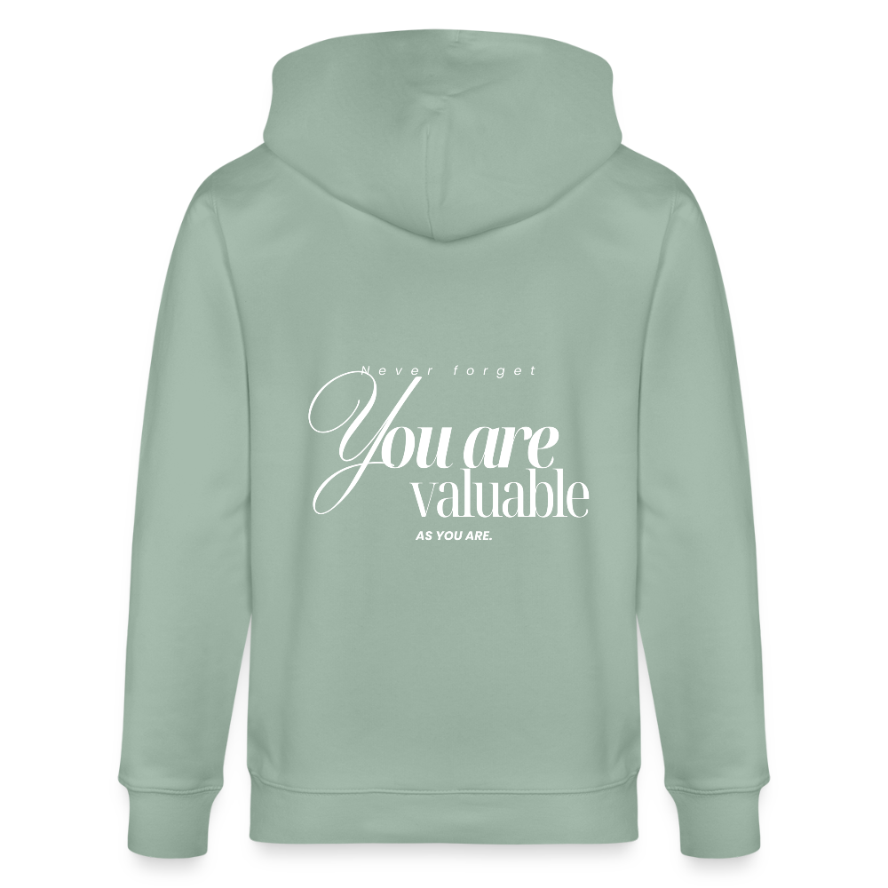 You are valuable Kapuzenjacke - Helles Graugrün