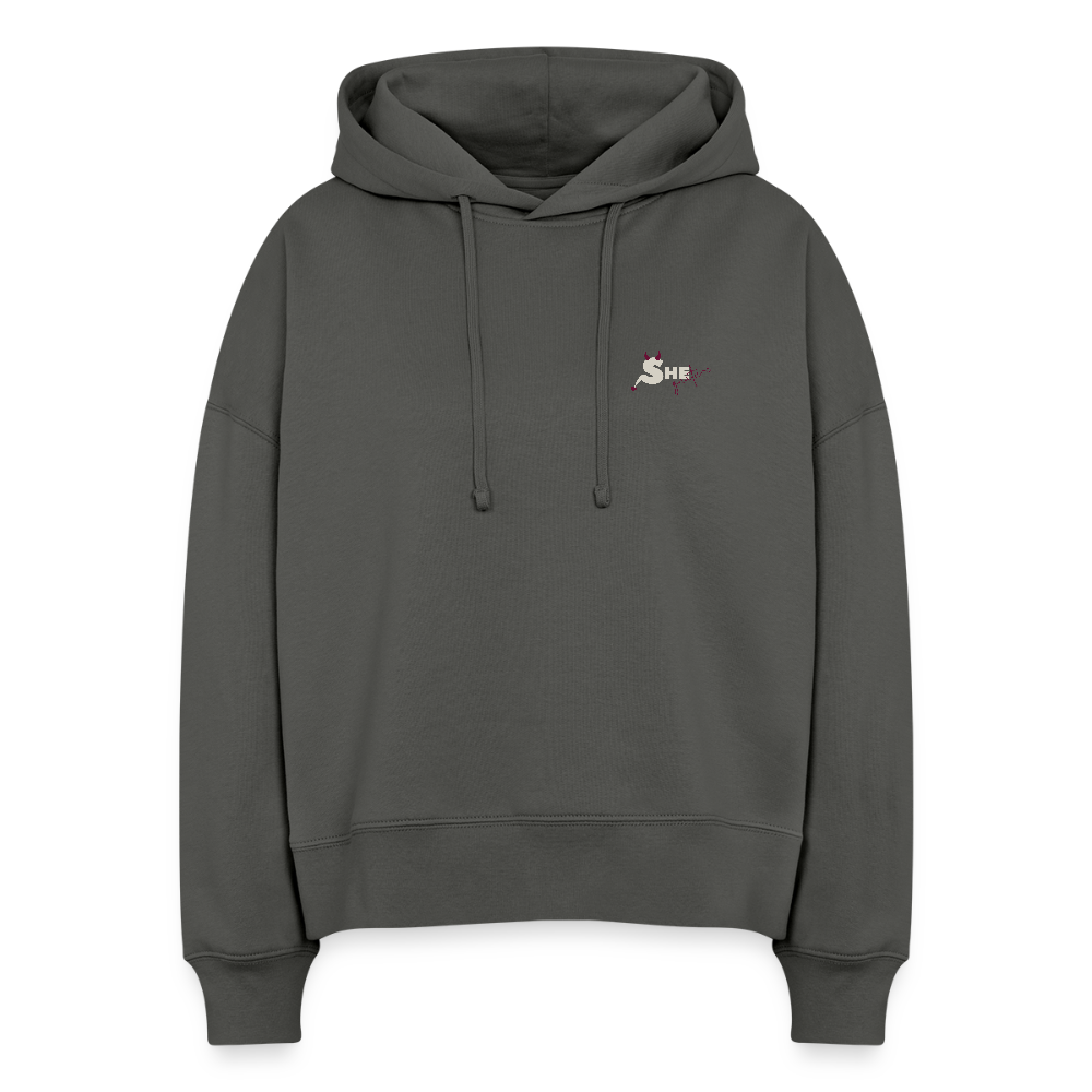 Boardroom & Boundaries Club Boxy Hoodie - Anthrazit