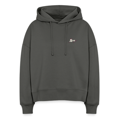 Boardroom & Boundaries Club Boxy Hoodie - Anthrazit