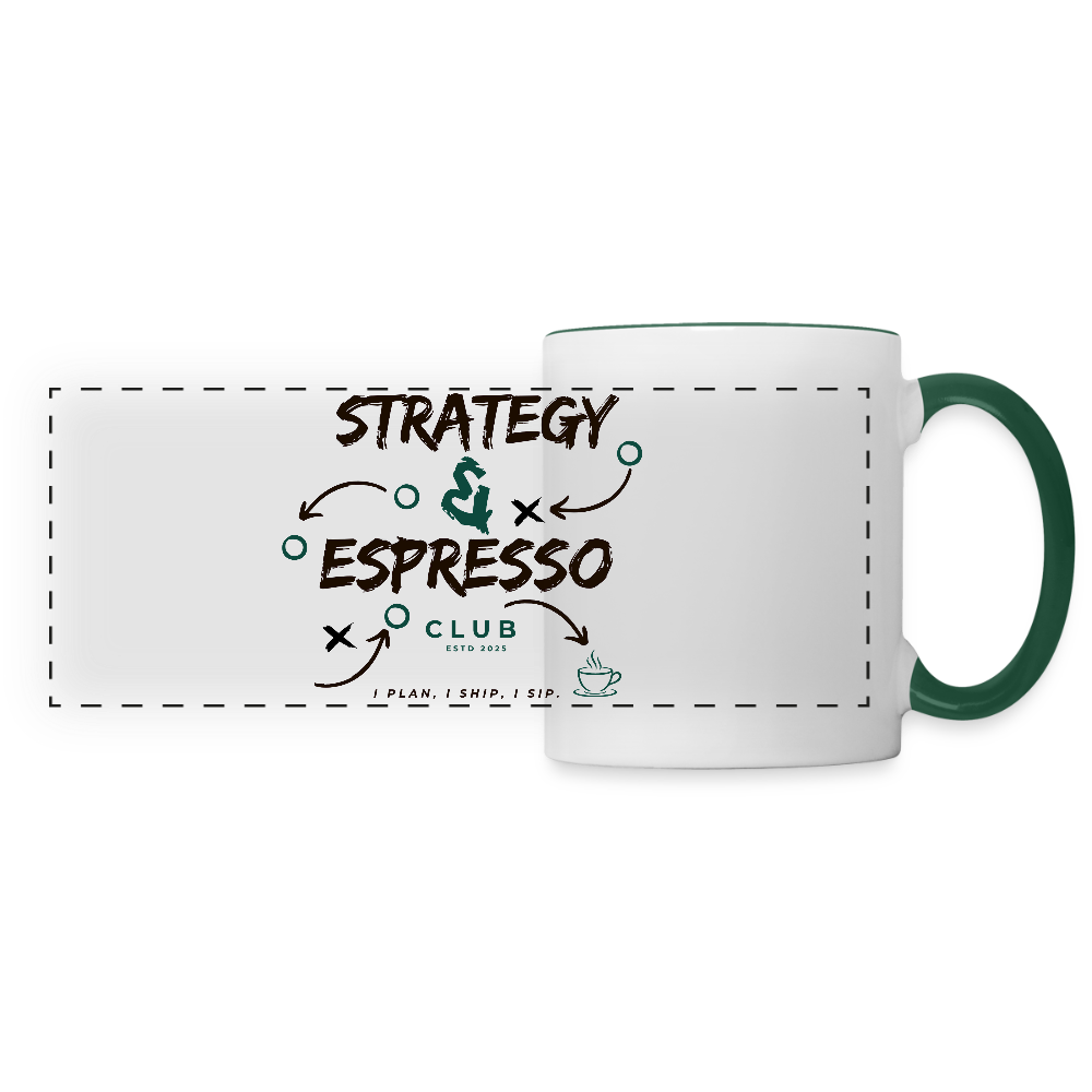 Strategy & Espresso Club Panoramatasse - Weiß/Dunkelgrün