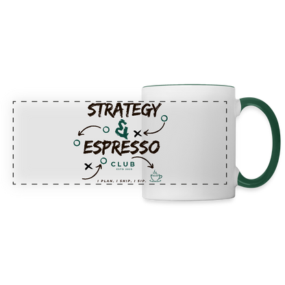 Strategy & Espresso Club Panoramatasse - Weiß/Dunkelgrün