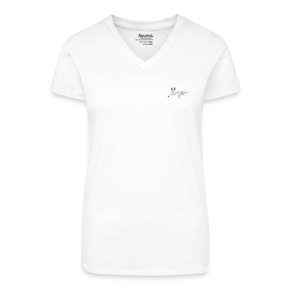 Soft Tones T-Shirt V-Neck - Weiß