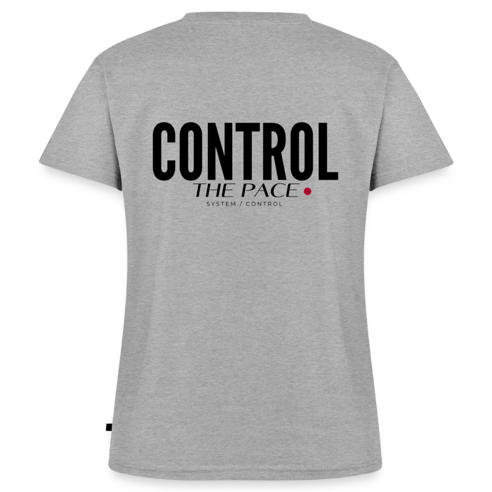 Control the pace Bio-T-Shirt mit V-Ausschnitt hell - Grau meliert