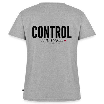 Control the pace Bio-T-Shirt mit V-Ausschnitt hell - Grau meliert