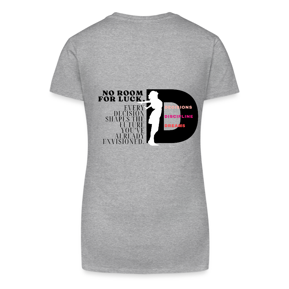 No room for luck T-Shirt V-Neck - Grau meliert