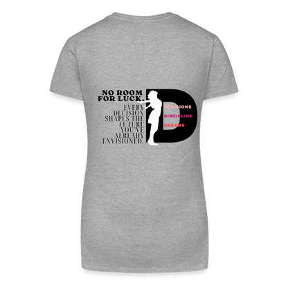 No room for luck T-Shirt V-Neck - Grau meliert