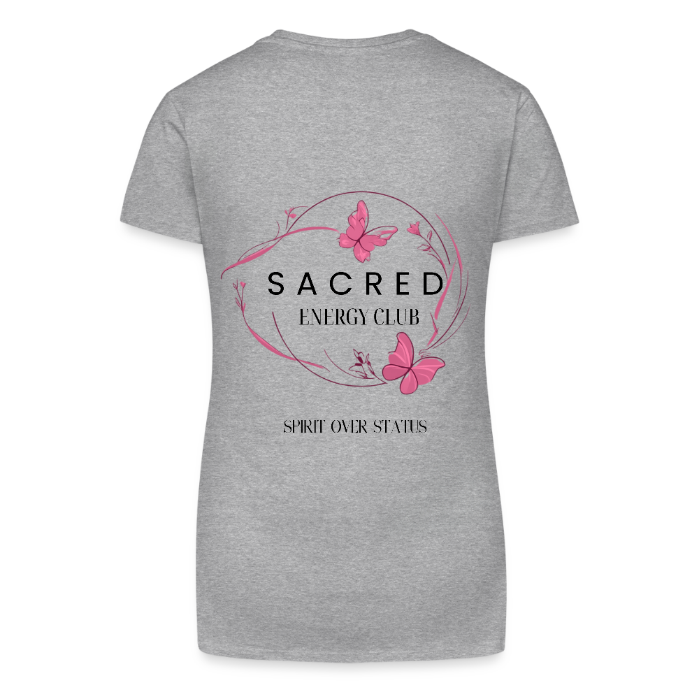 Sacred Energy Club T-Shirt V-Neck - Grau meliert