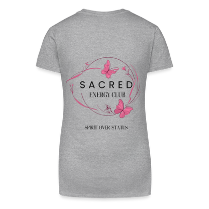 Sacred Energy Club T-Shirt V-Neck - Grau meliert