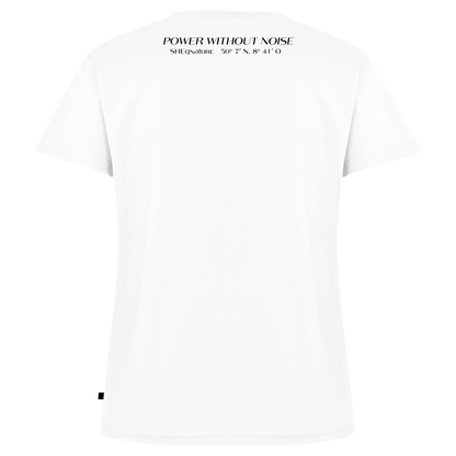 strength in silence Bio-T-Shirt mit V-Ausschnitt - Weiß