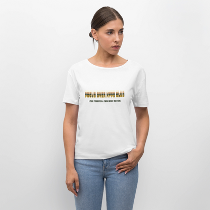 Focus over Hype Club T-Shirt Rundhals hell - Weiß