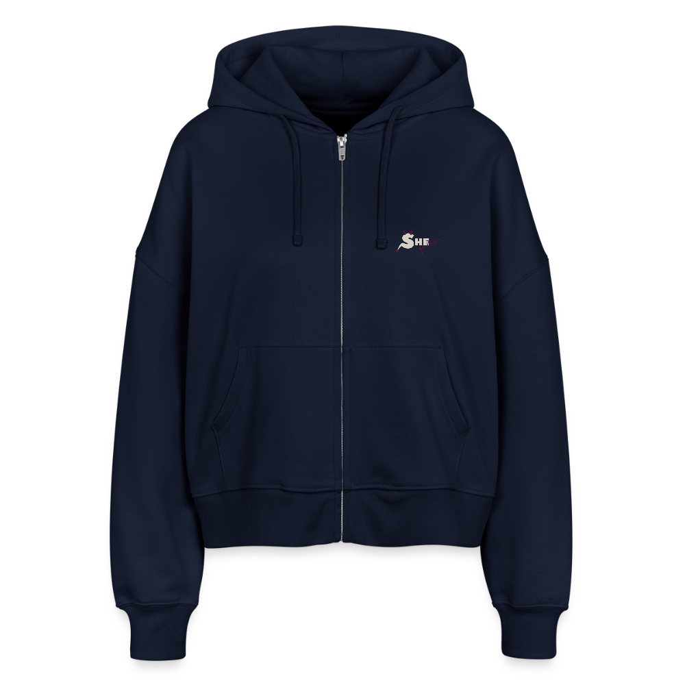 Stanley/Stella Boxy Frauen Bio Zip Hoodie Ida - Navy