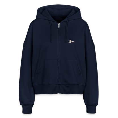Stanley/Stella Boxy Frauen Bio Zip Hoodie Ida - Navy
